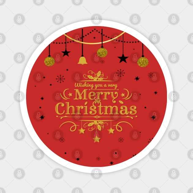 Merry Christmas Magnet by Artistic Design